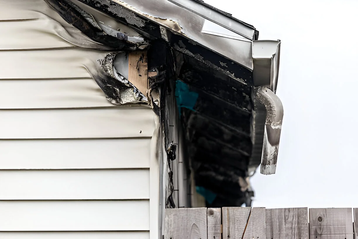 fire damage house in North Carolina